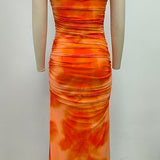 Clementine Ruched Strapless Midi