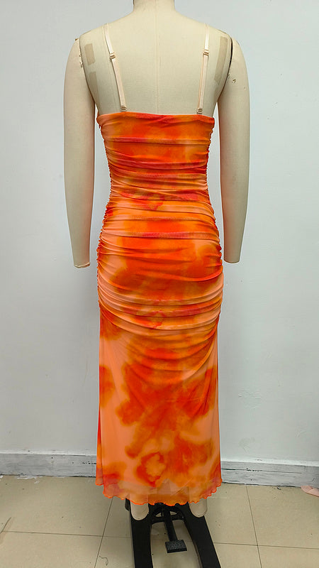 Clementine Ruched Strapless Midi