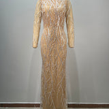 Golden Mirage Embellished Gown