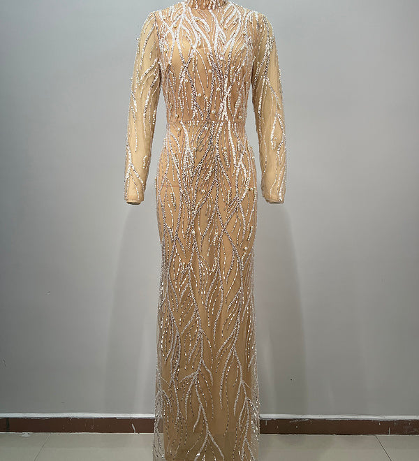 Golden Mirage Embellished Gown