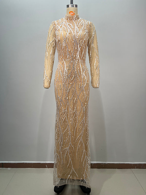Golden Mirage Embellished Gown
