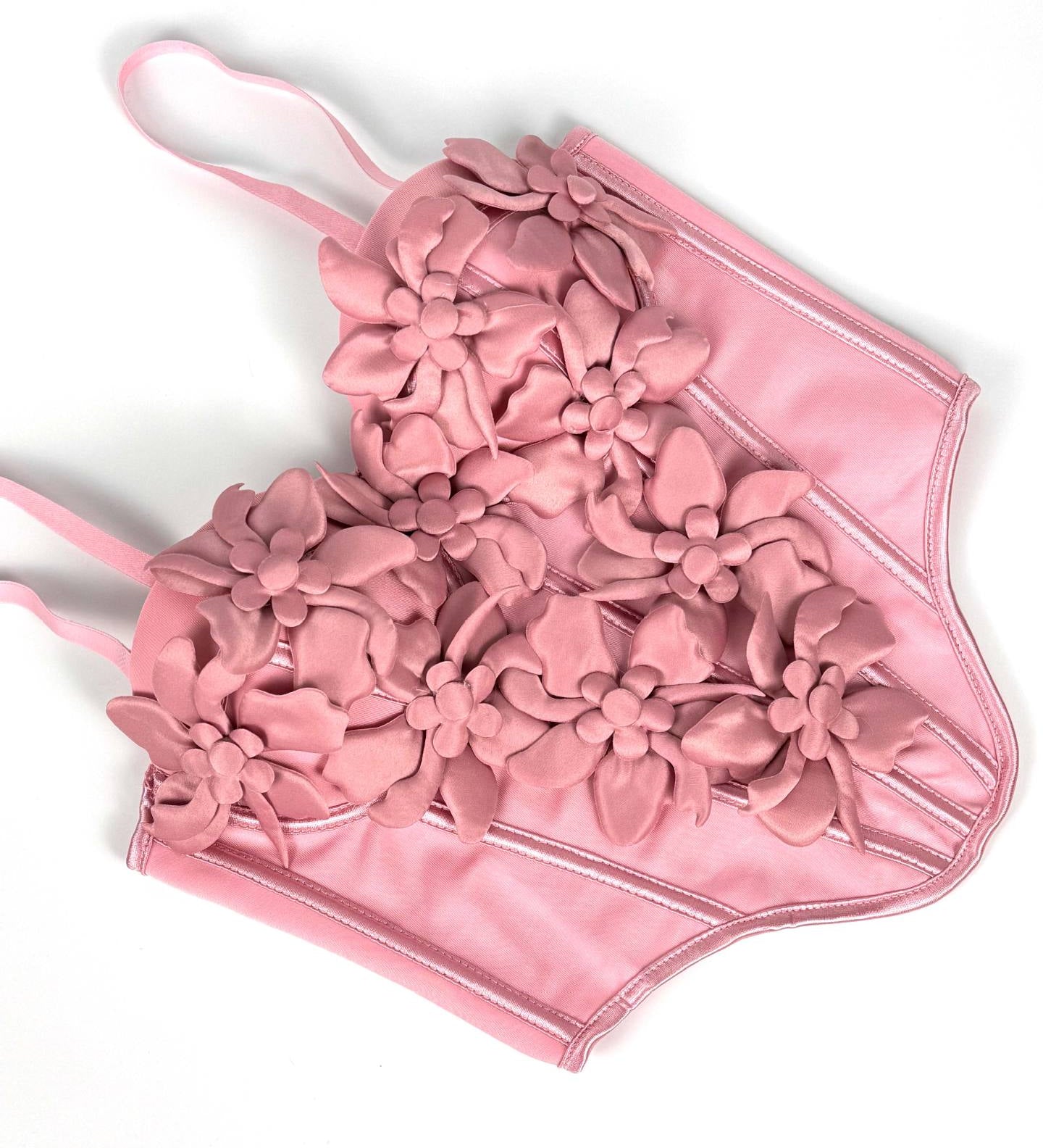3D Floral Sculpted Corset Bodysuit