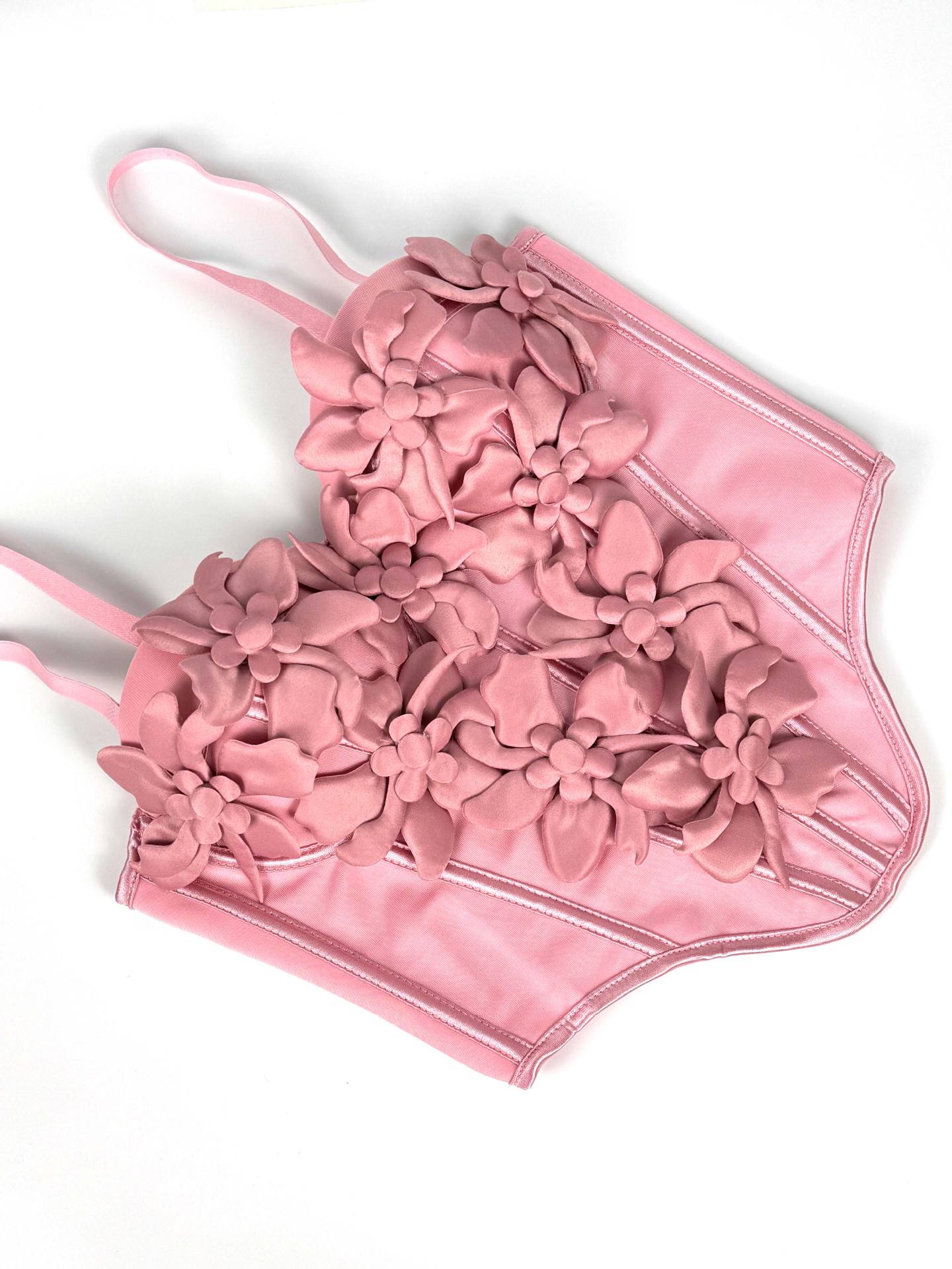 3D Floral Sculpted Corset Bodysuit