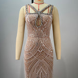 Crystal Mirage Nude Gown
