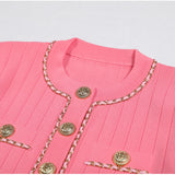 Rose Tweed Cropped Jacket