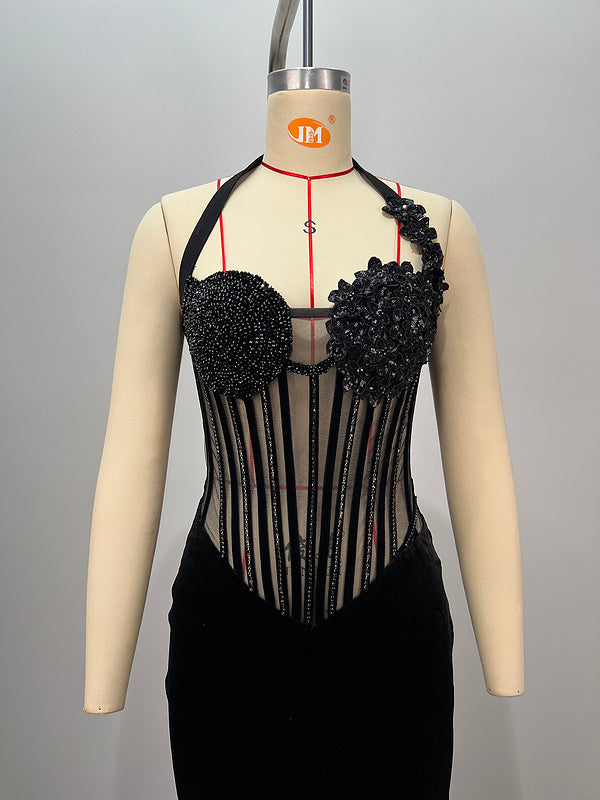 Noir Envy Corset Gown