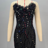 Galaxy Black Beaded Gown