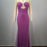 Amethyst Royale Beaded Gown