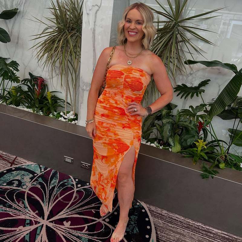 Clementine Ruched Strapless Midi