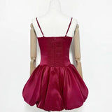 Burgundy Rose Mini Dress