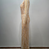 Golden Mirage Embellished Gown