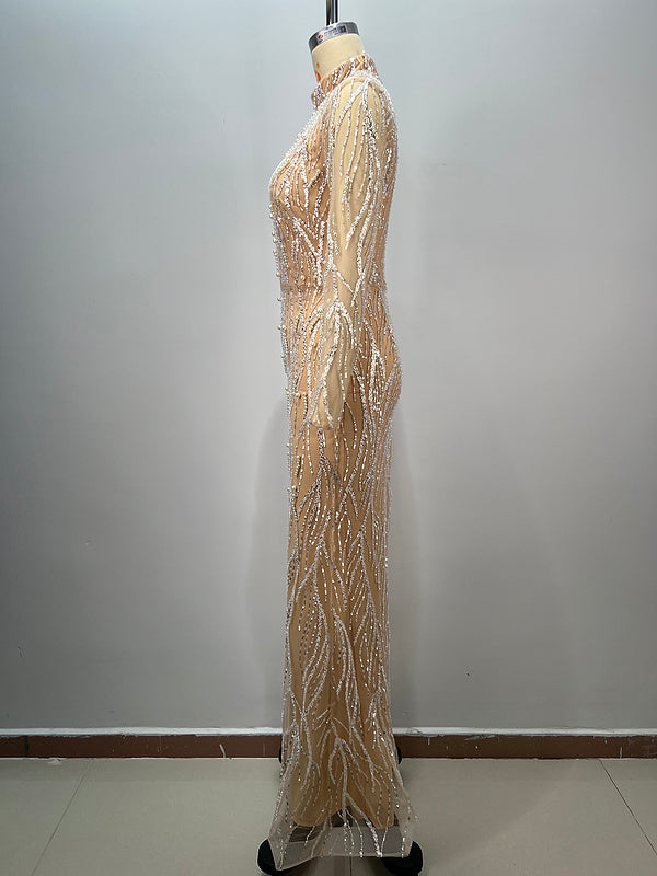 Golden Mirage Embellished Gown