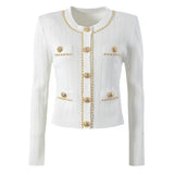 Rose Tweed Cropped Jacket
