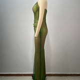Emerald Seduction Mesh Gown