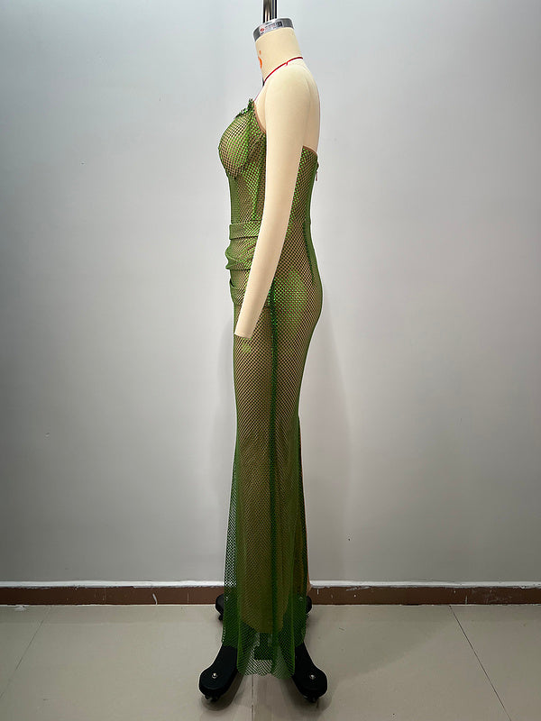 Emerald Seduction Mesh Gown