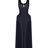 Denim Zip Maxi Dress