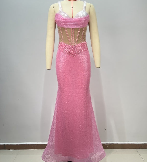 Pink Crystal Gown