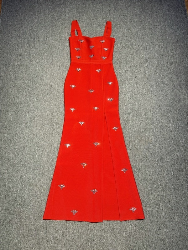 Red Slit Gown
