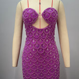Amethyst Royale Beaded Gown