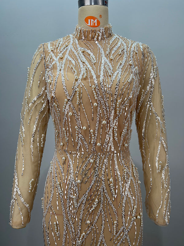 Golden Mirage Embellished Gown
