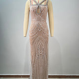 Crystal Mirage Nude Gown