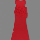 Red Draped Gown