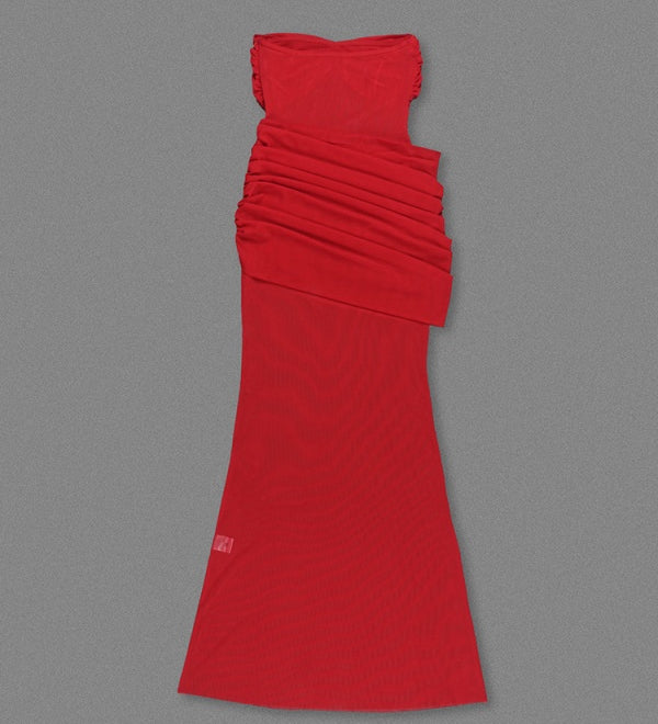 Red Draped Gown