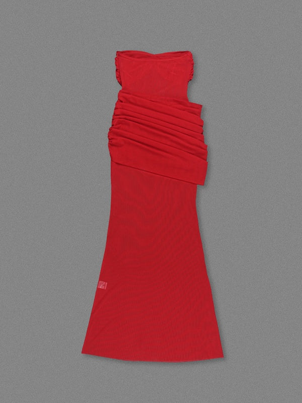 Red Draped Gown