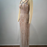 Crystal Mirage Nude Gown
