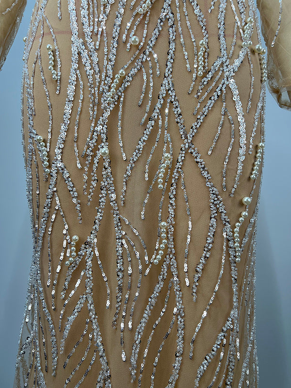 Golden Mirage Embellished Gown