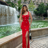 Red Slit Gown