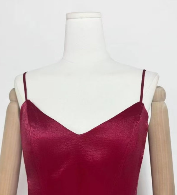 Burgundy Rose Mini Dress