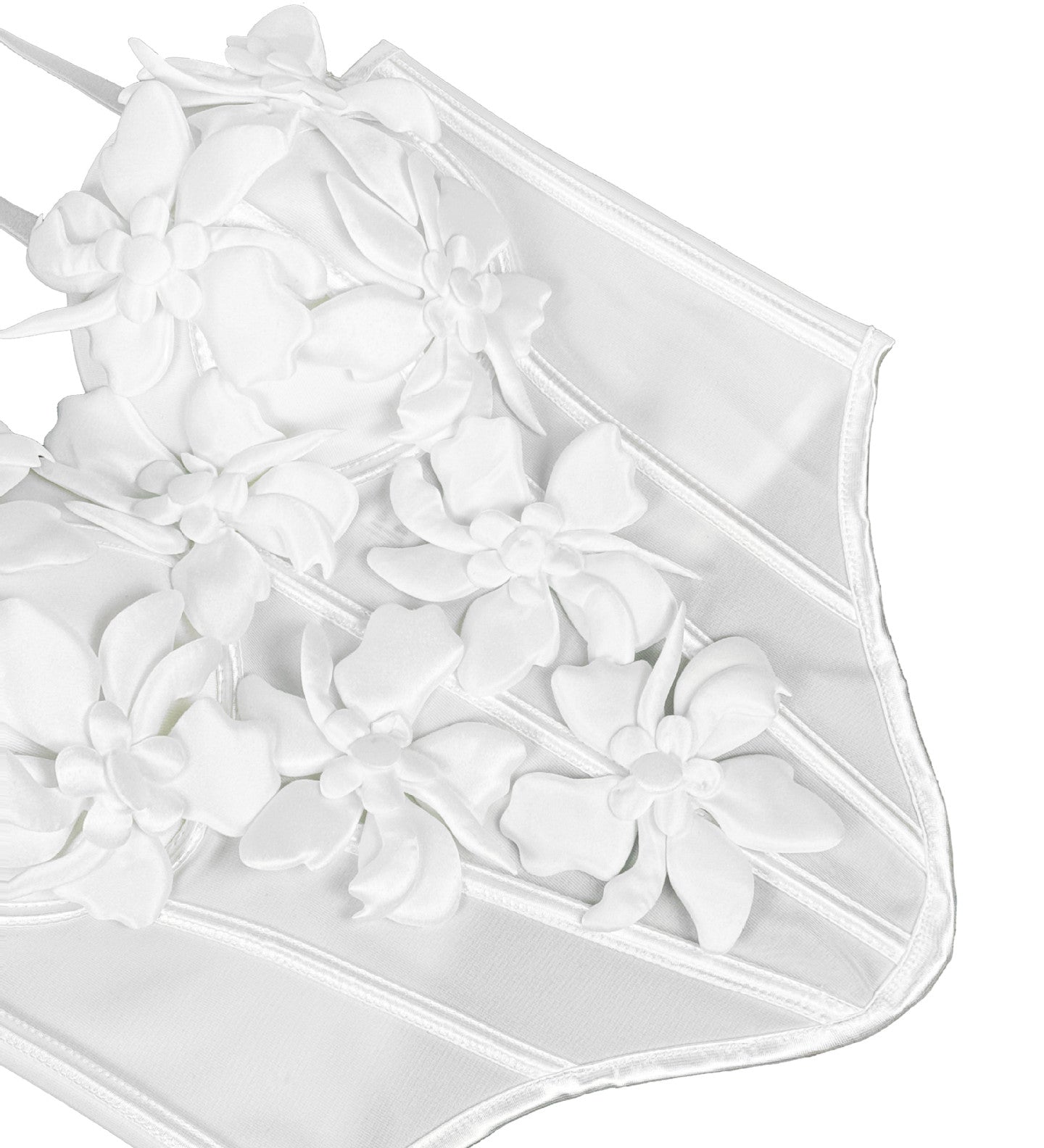 3D Floral Sculpted Corset Bodysuit