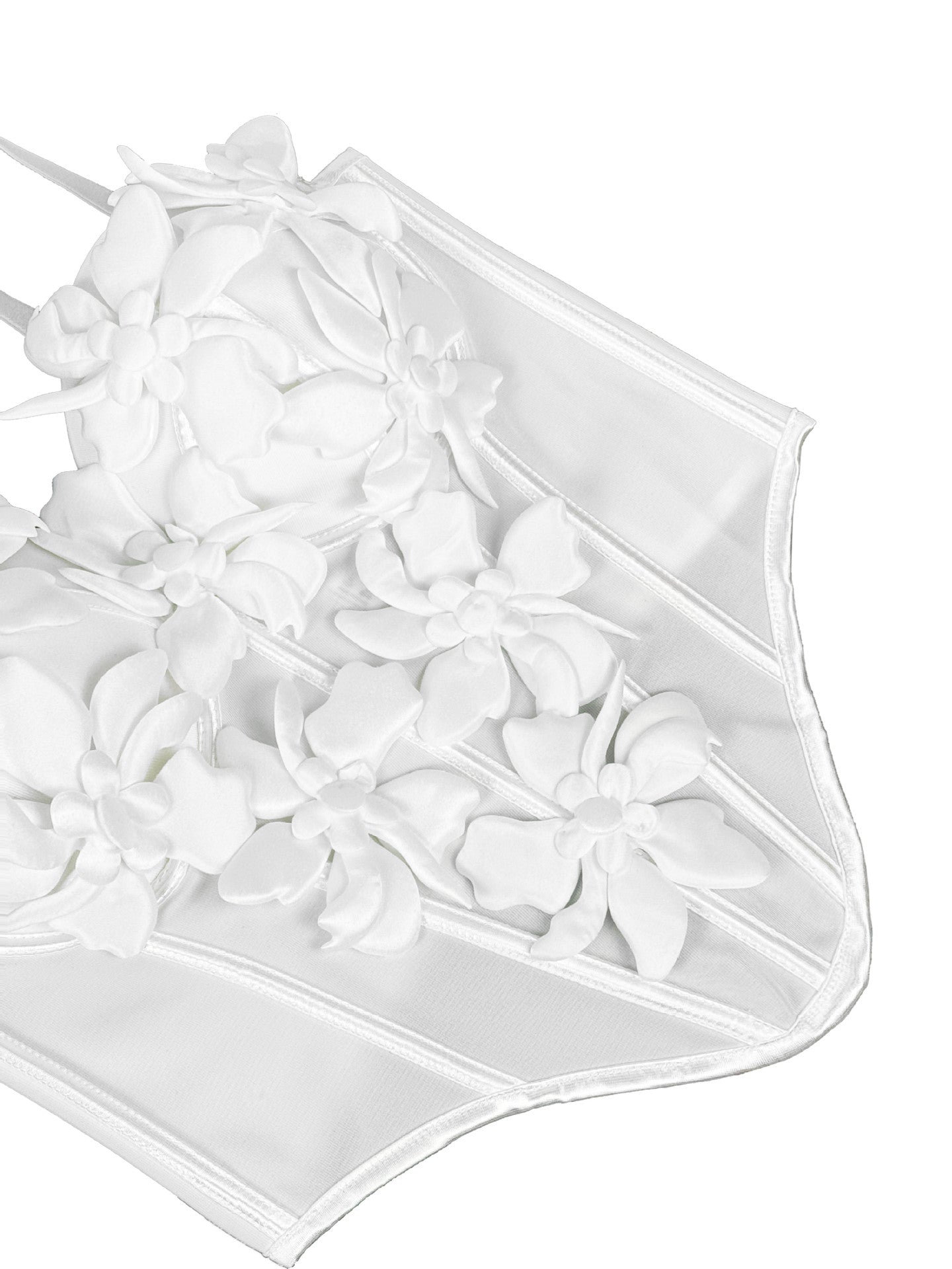 3D Floral Sculpted Corset Bodysuit