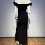 Feather Jewel Gown