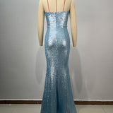 Blue Sequin Gown