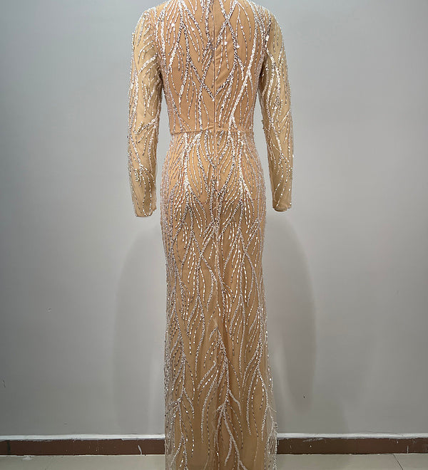 Golden Mirage Embellished Gown