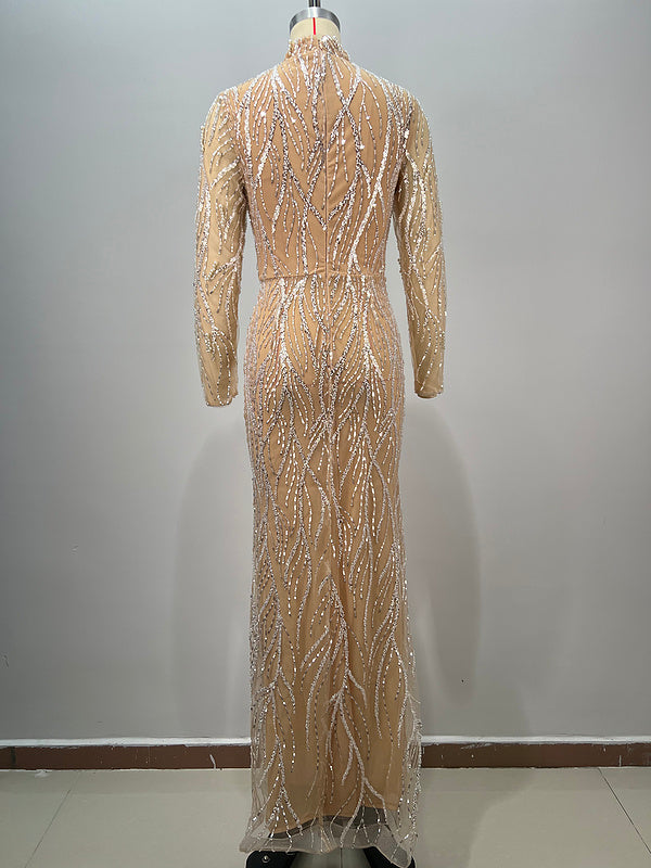 Golden Mirage Embellished Gown