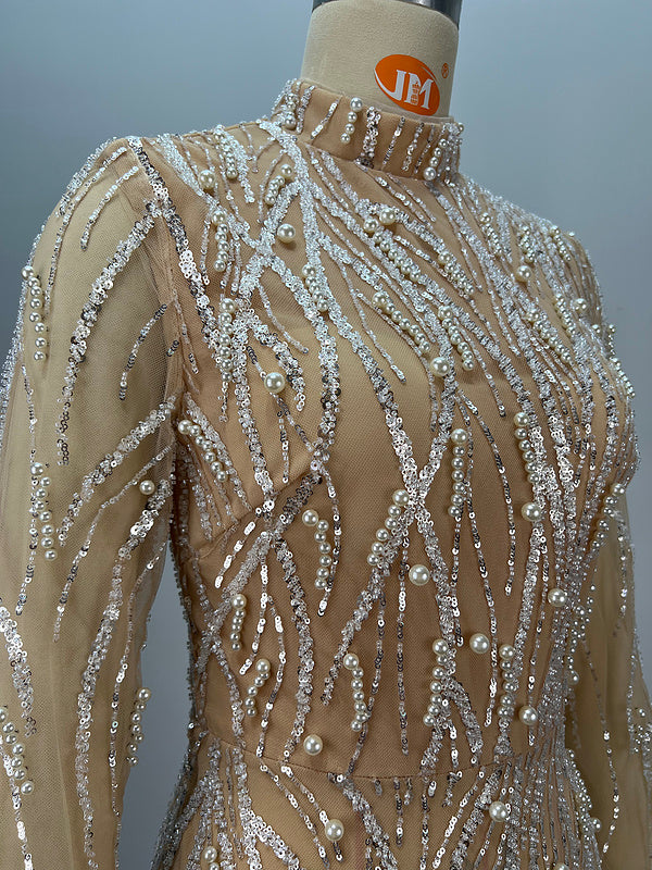Golden Mirage Embellished Gown