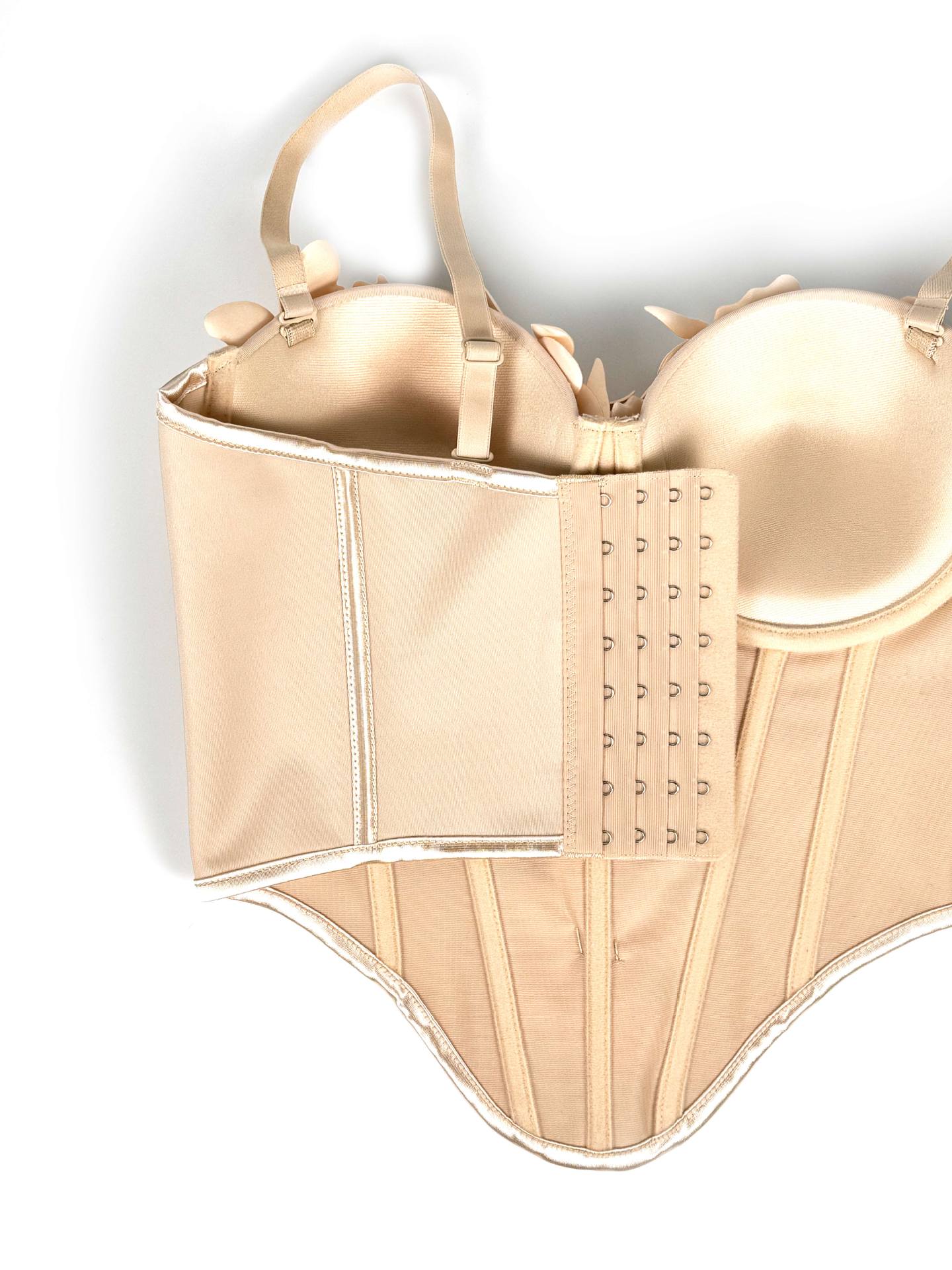 3D Floral Sculpted Corset Bodysuit