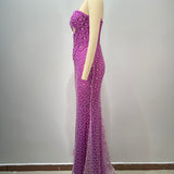 Amethyst Royale Beaded Gown