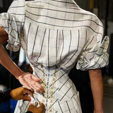 Striped Shirt Dress
