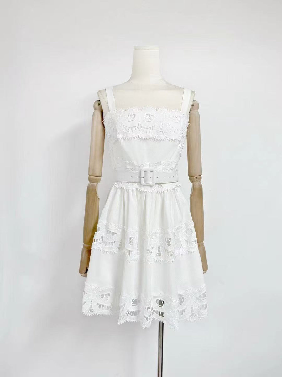 Ivory Bloom Eyelet Dress