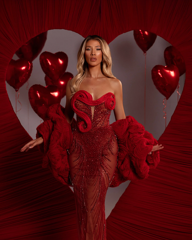 Valentina Beaded Corset Gown