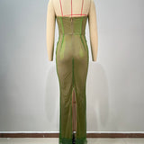 Emerald Seduction Mesh Gown
