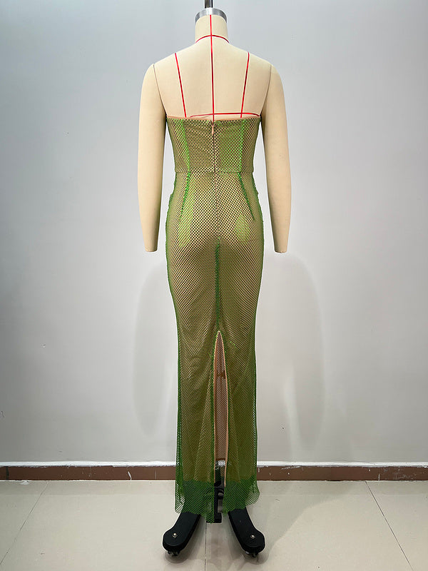 Emerald Seduction Mesh Gown