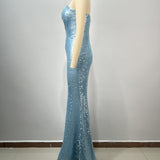 Blue Sequin Gown