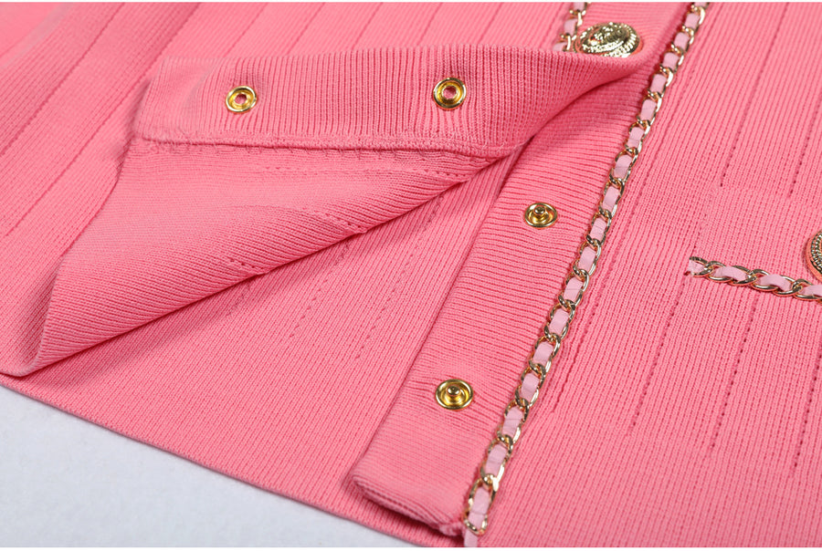 Rose Tweed Cropped Jacket