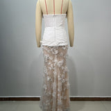 White Floral Mermaid Dress