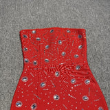 Red Strapless Gown
